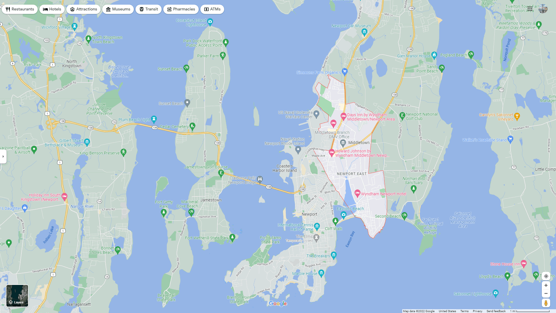 Newport East map